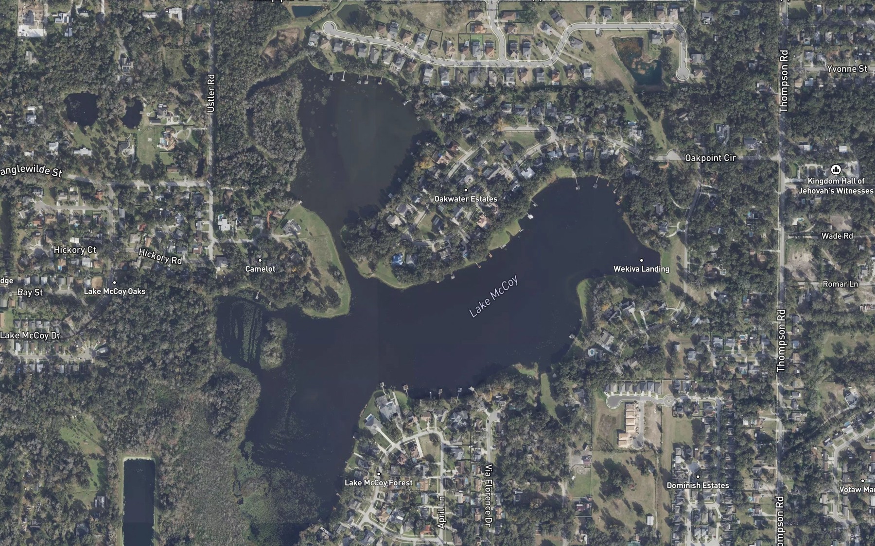 Satellite map of the Lake McCoy