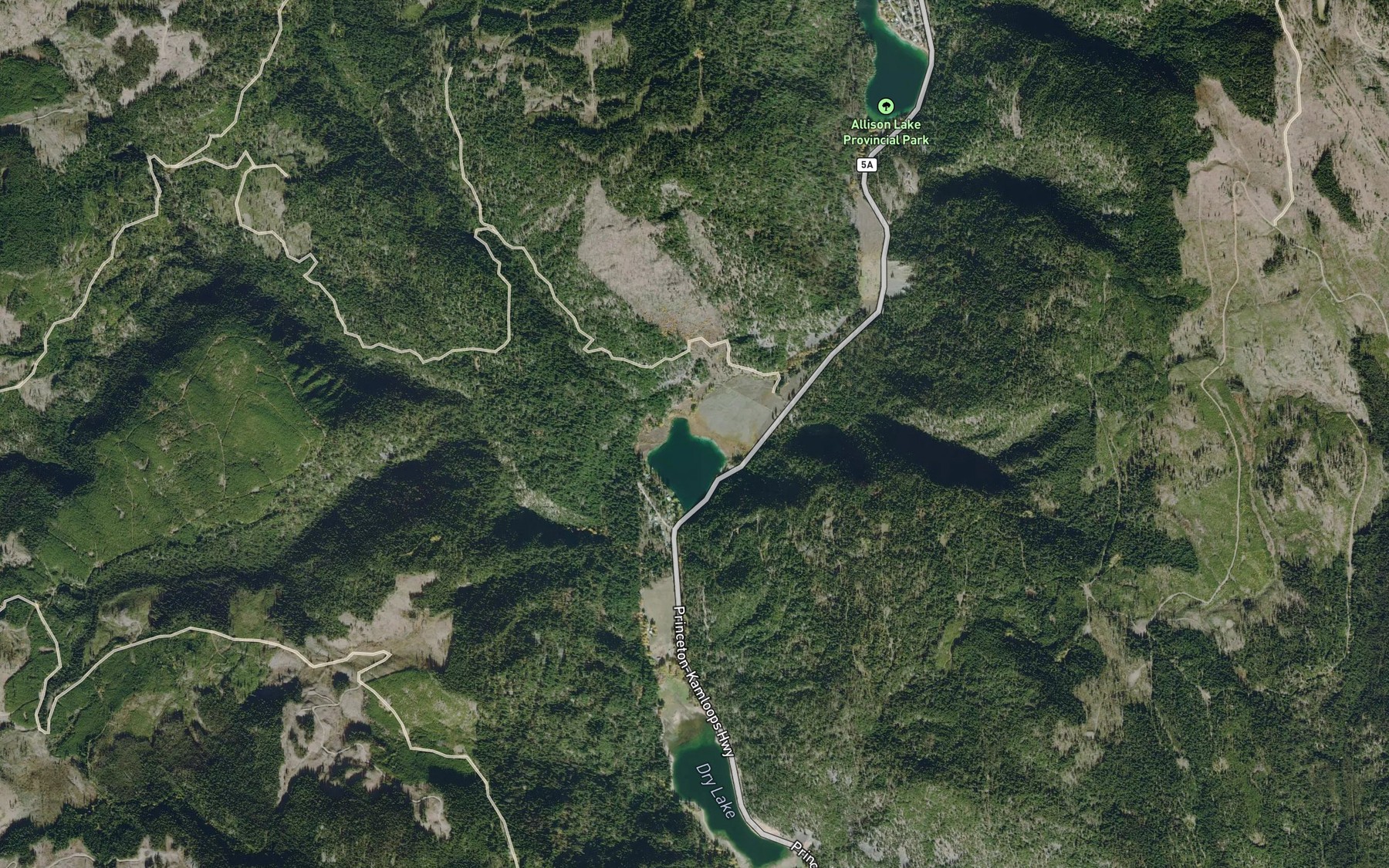 Satellite map of the Borgeson Creek