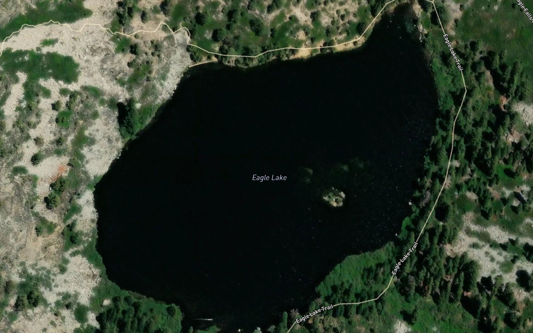 Satellite map of the Eagle Lake