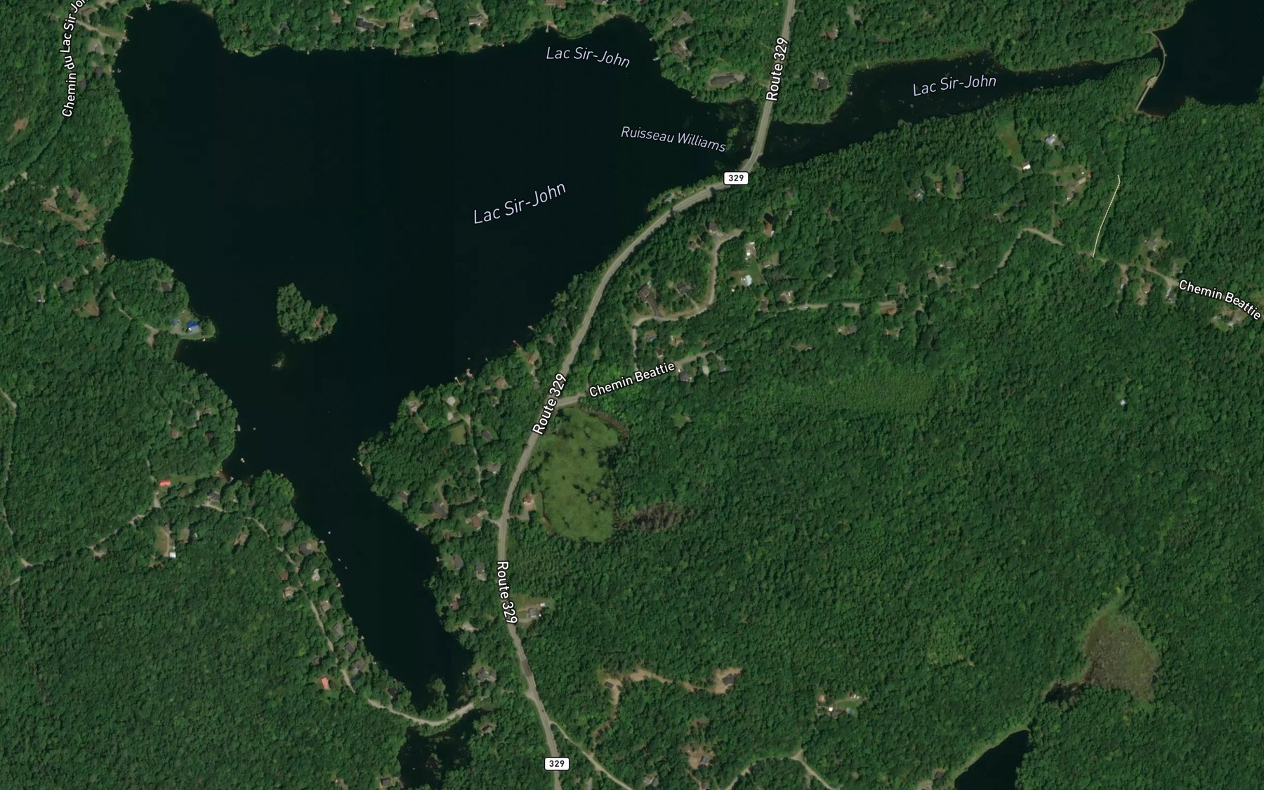 Satellite map of the Lac Sir-John