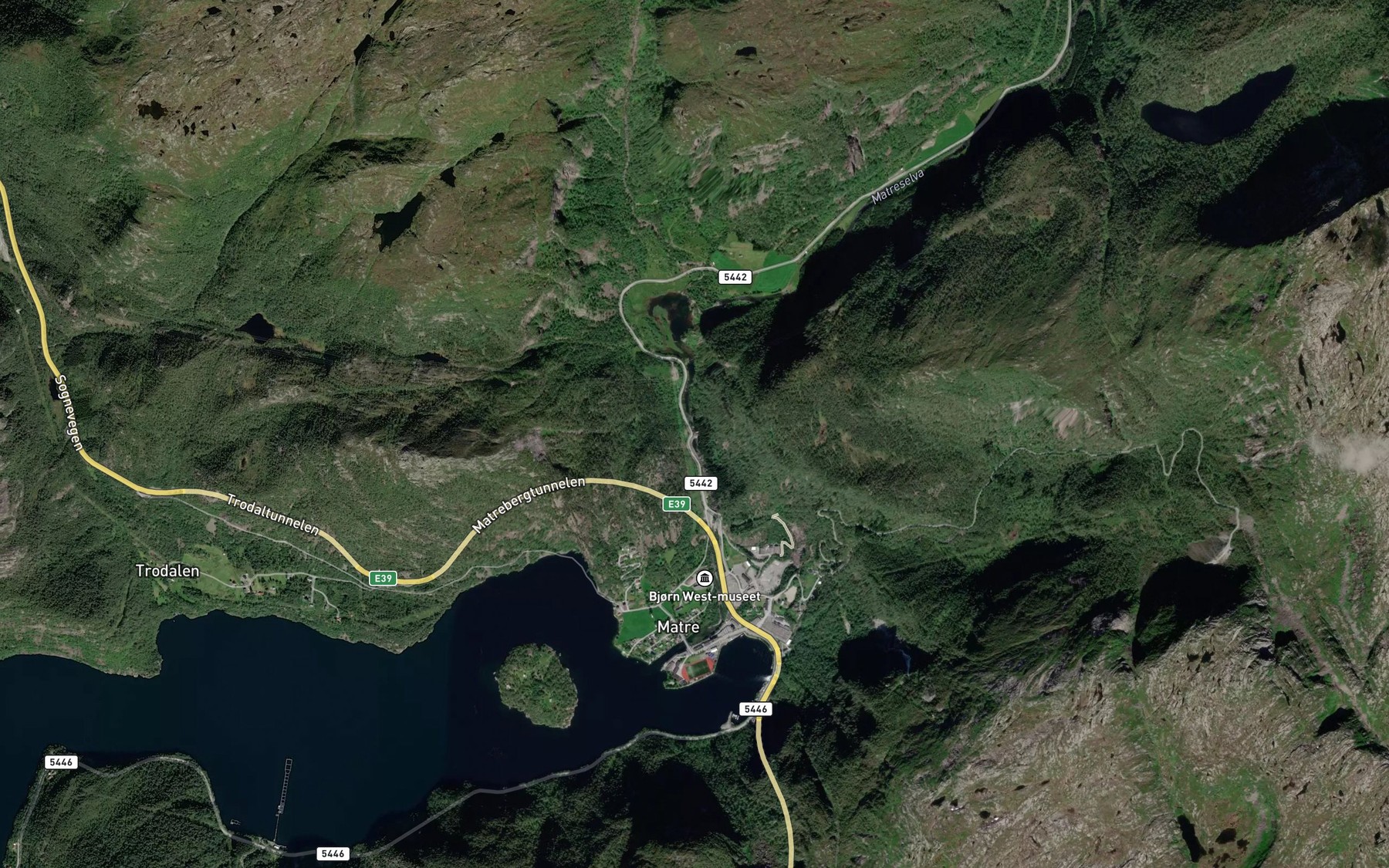 Satellite map of the Kvernhusfossen
