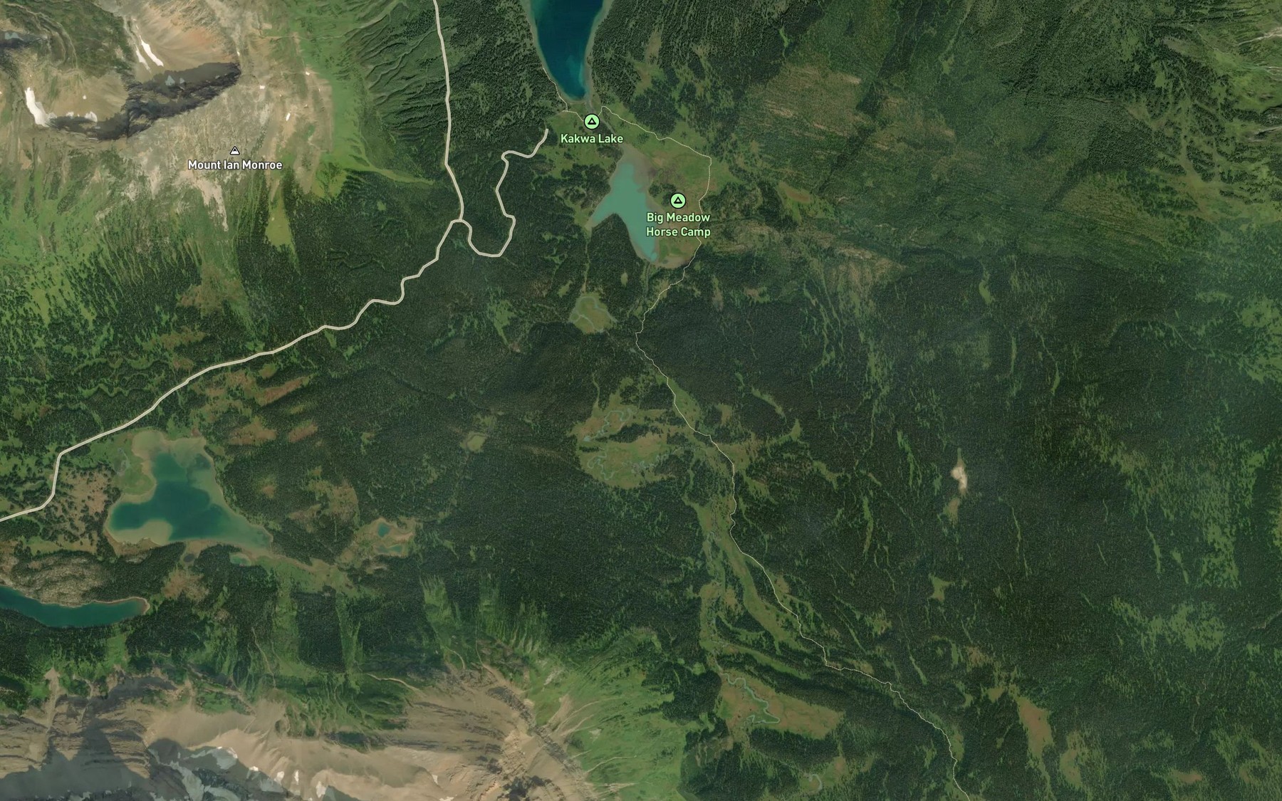 Satellite map of the La Glace Creek