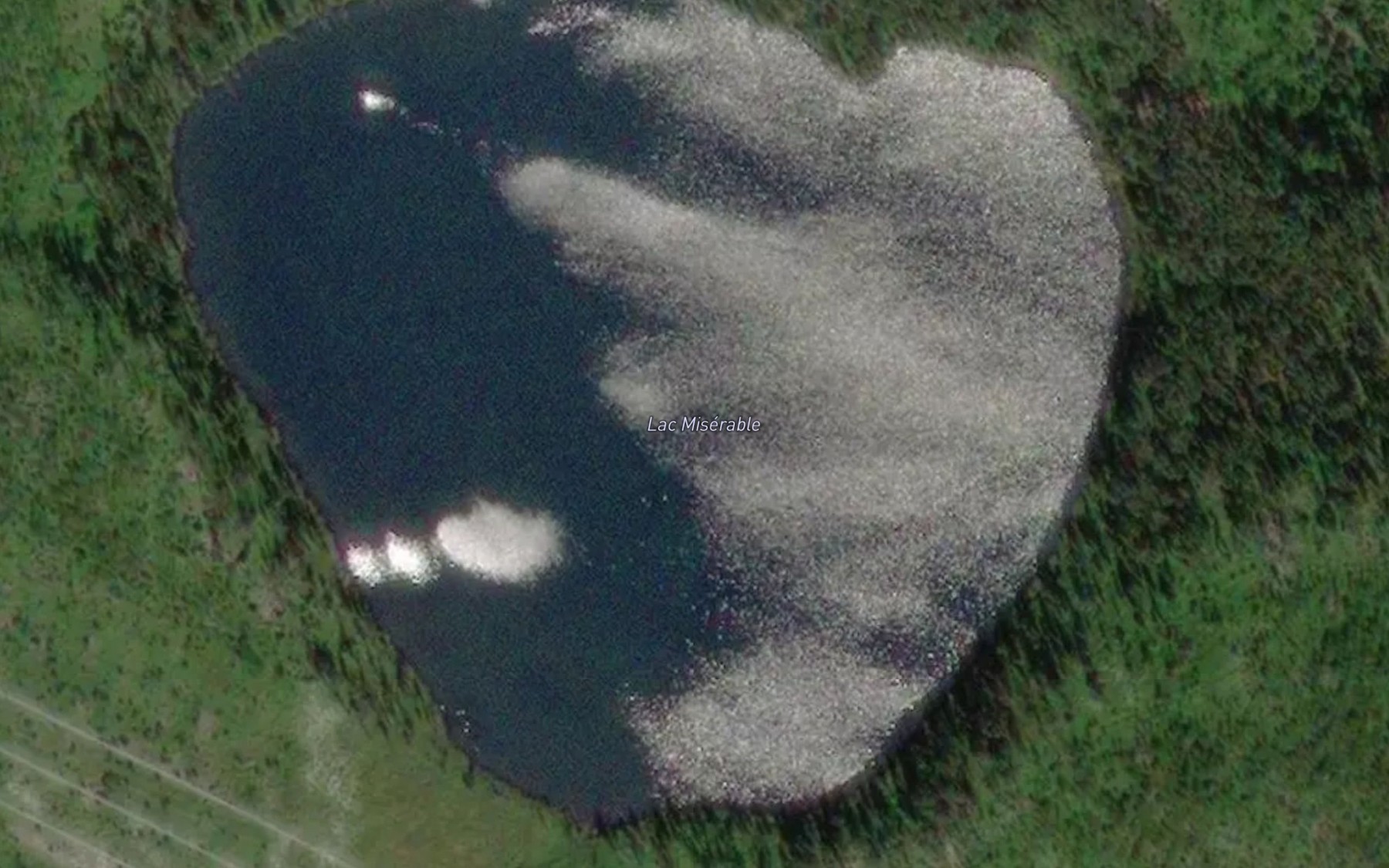 Satellite map of the Lac Miserable