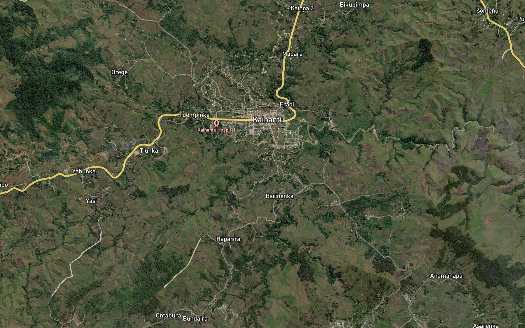 Satellite map of the Gruri River