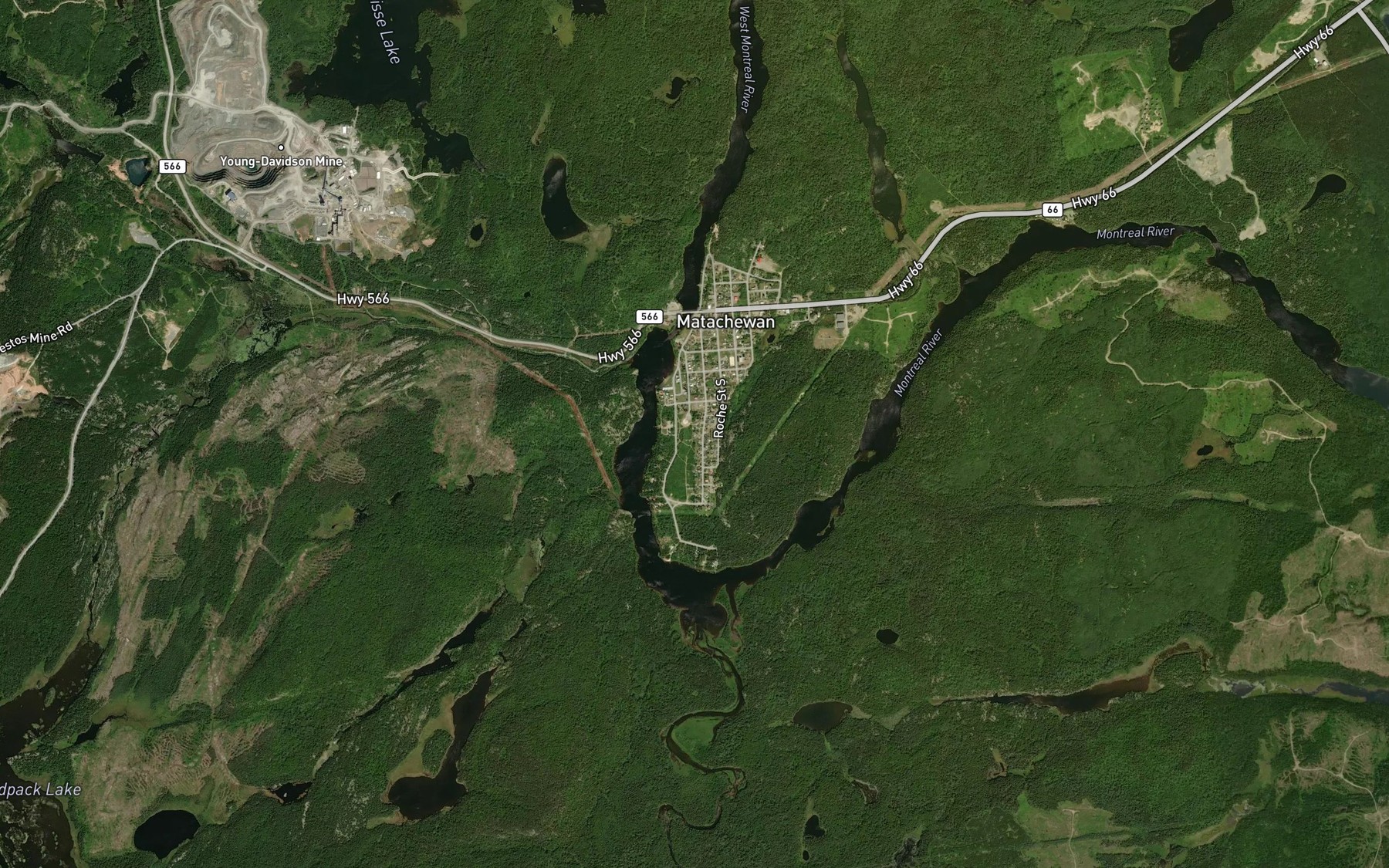 Satellite map of the Moyneur Rapids