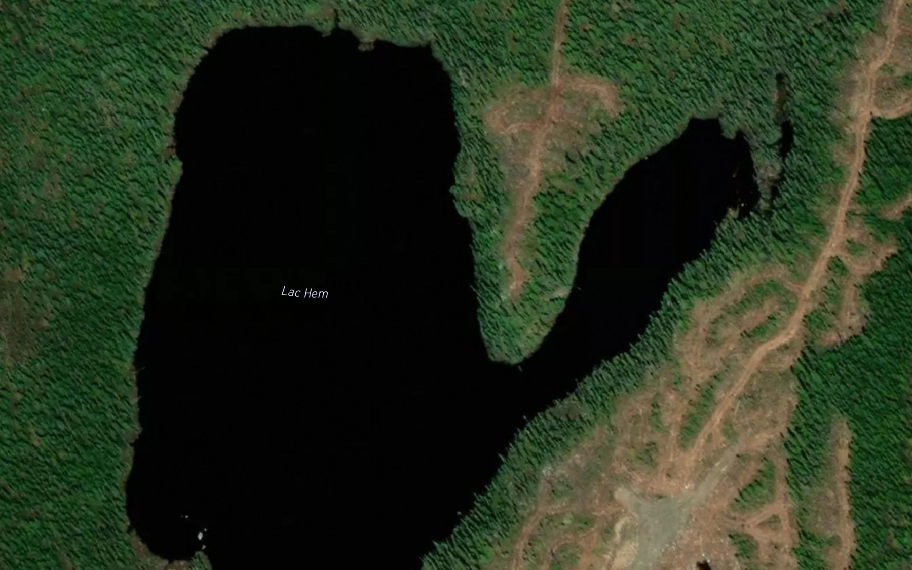 Satellite map of the Lac Hem