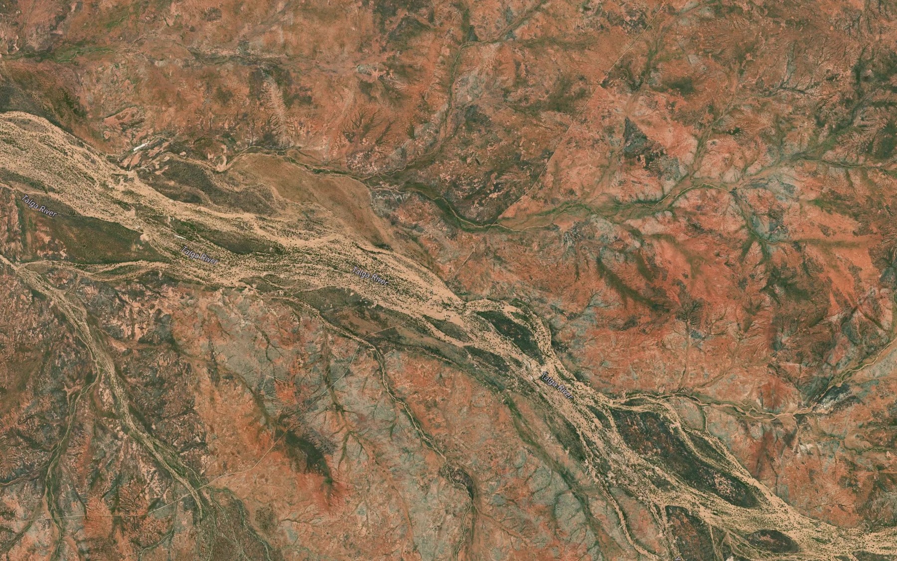 Satellite map of the Yandicoogina Creek