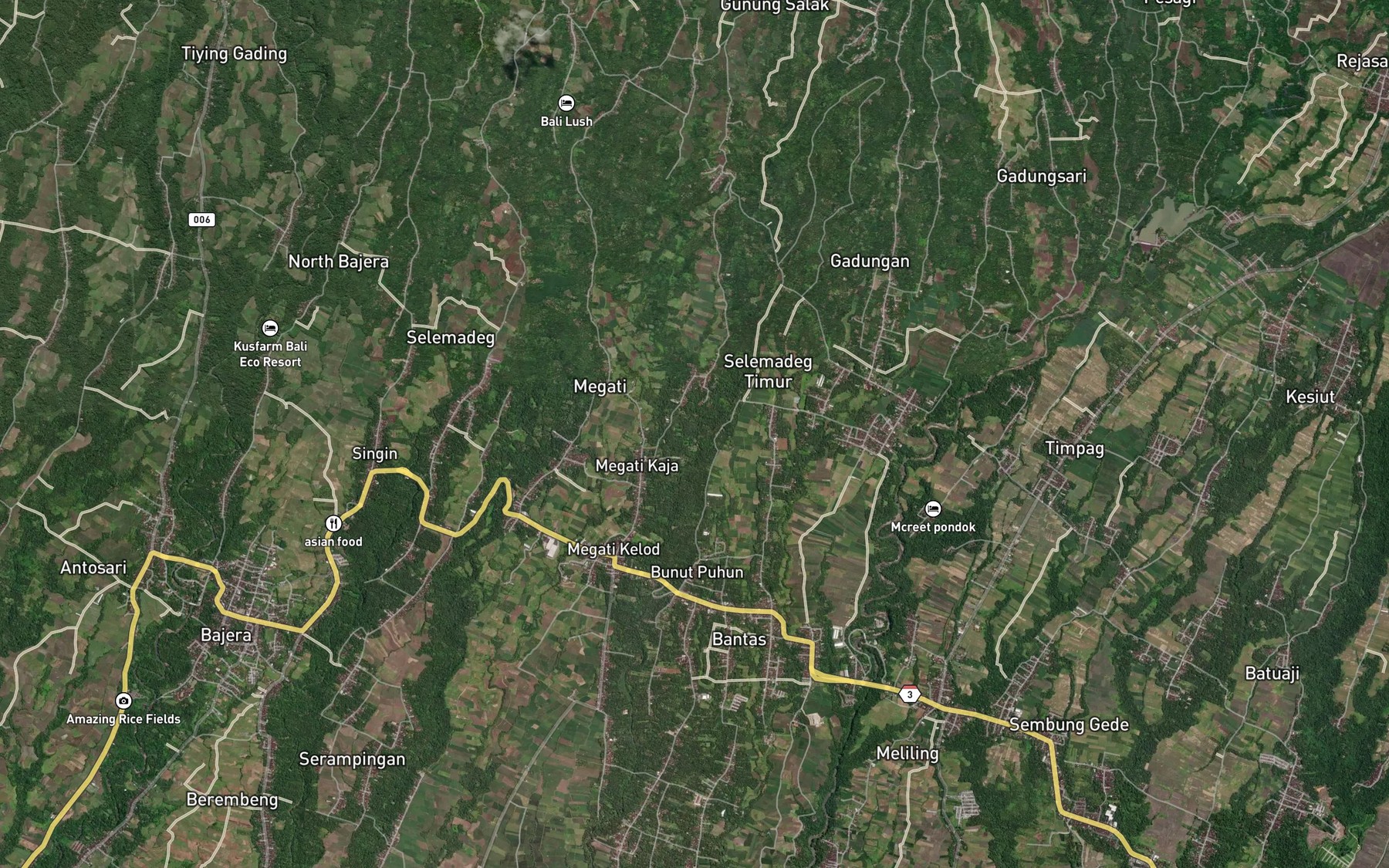 Satellite map of the Tukad Bunutan
