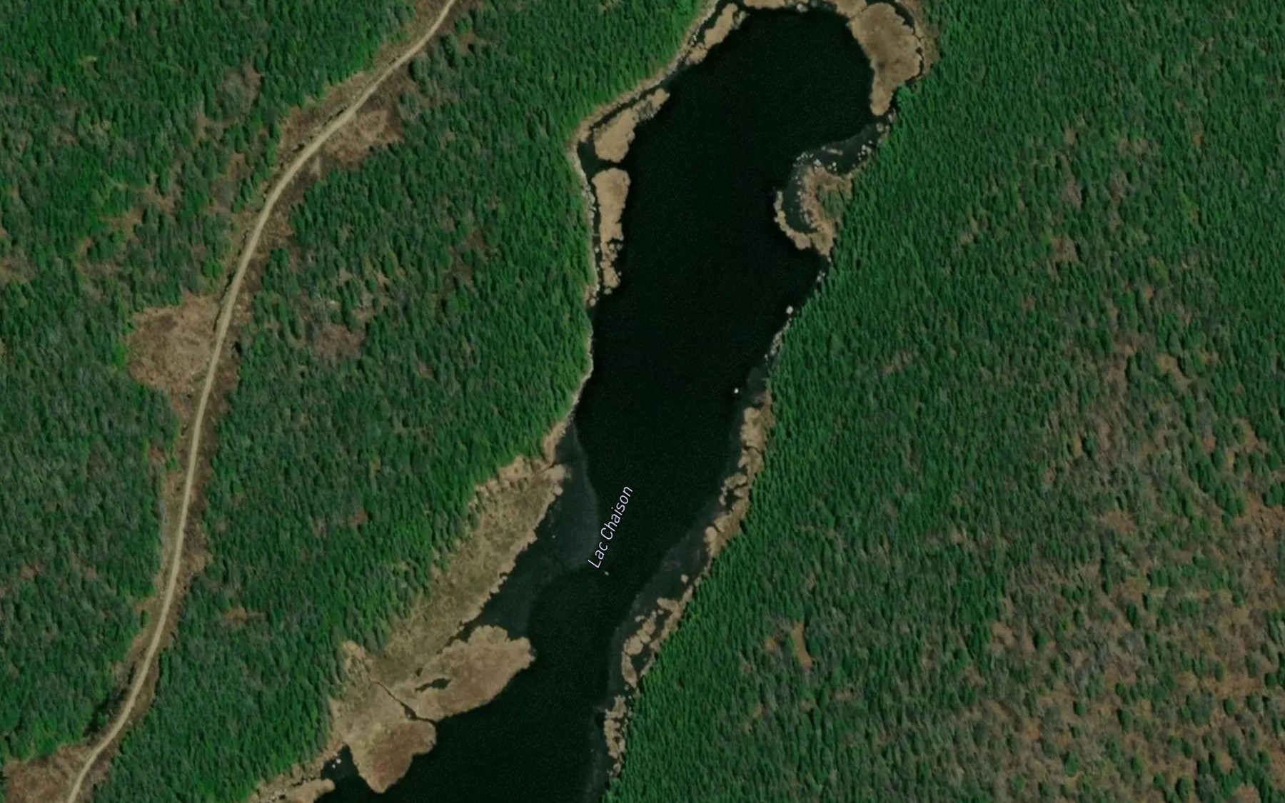 Satellite map of the Lac Chaison