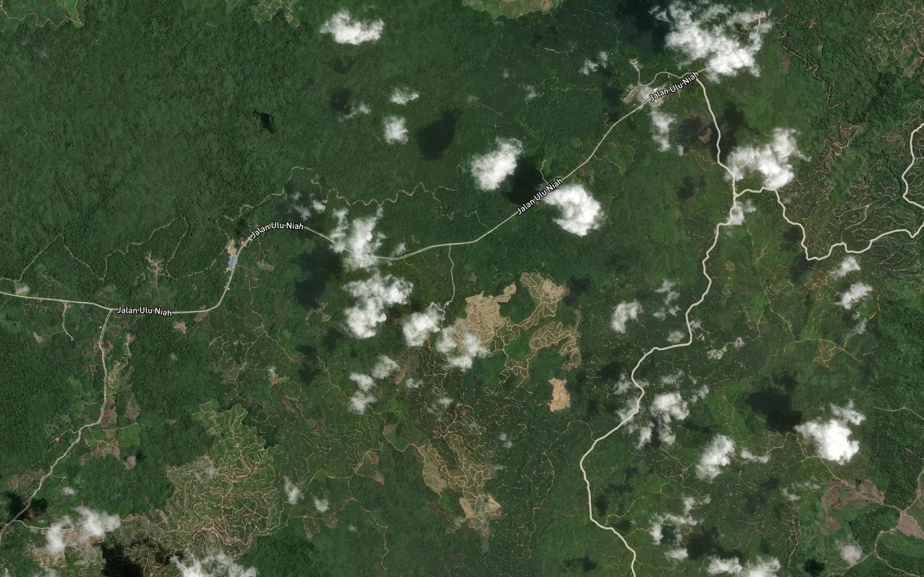 Satellite map of the Sungai Bapuya