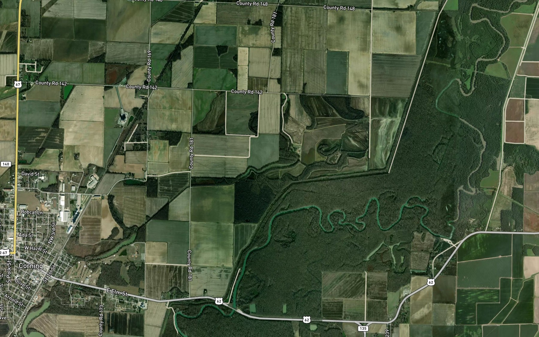 Satellite map of the Taylor Lake