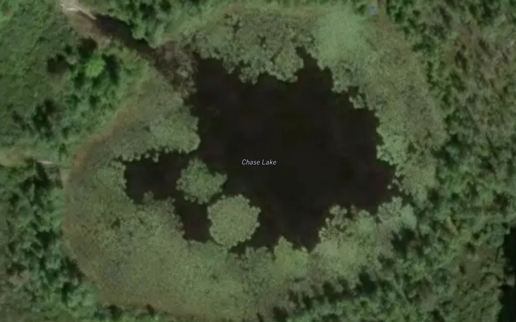 Satellite map of the Chase Lake