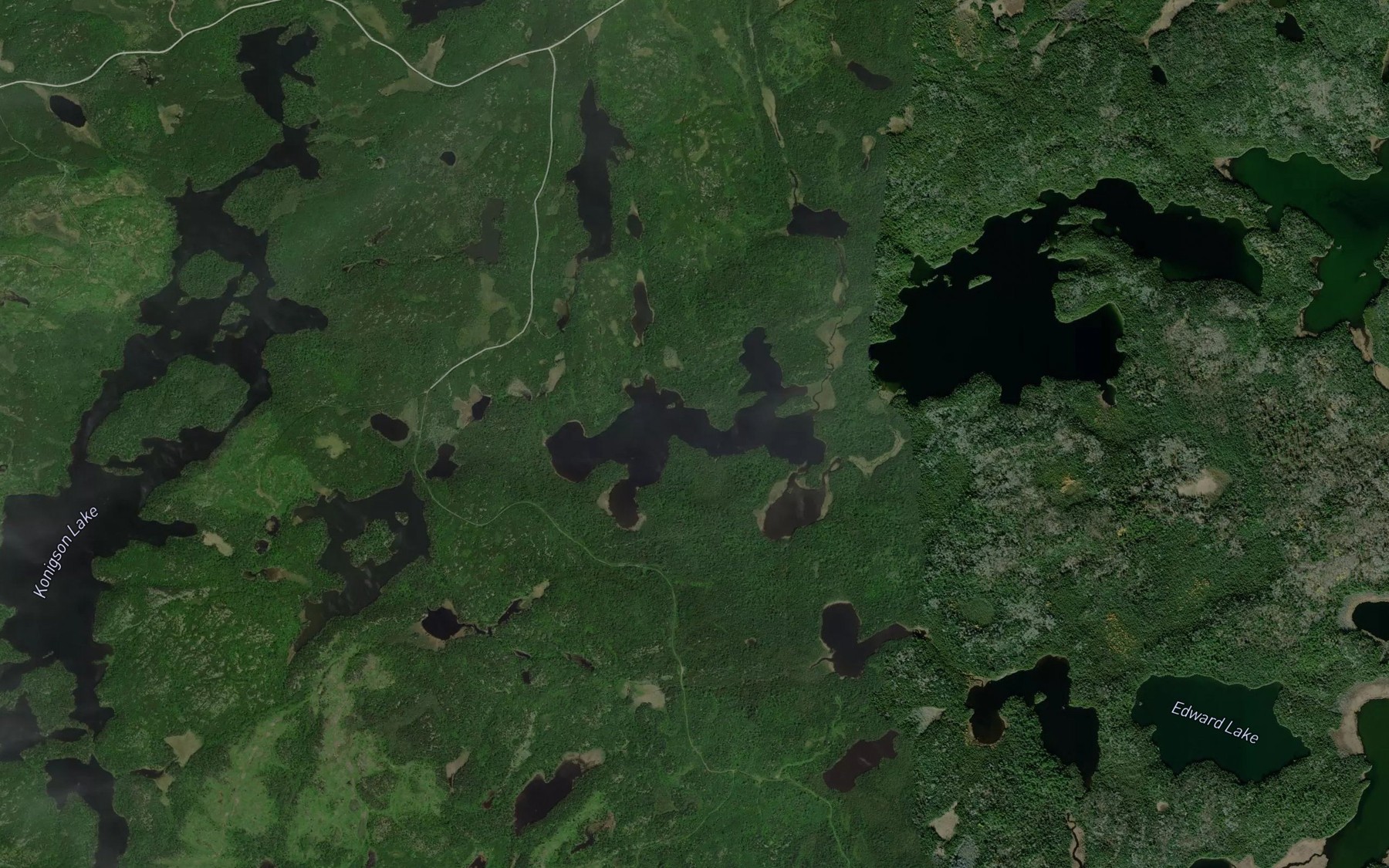 Satellite map of the Syndicate Lake