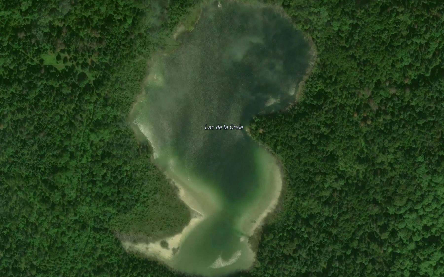 Satellite map of the Lac de la Craie