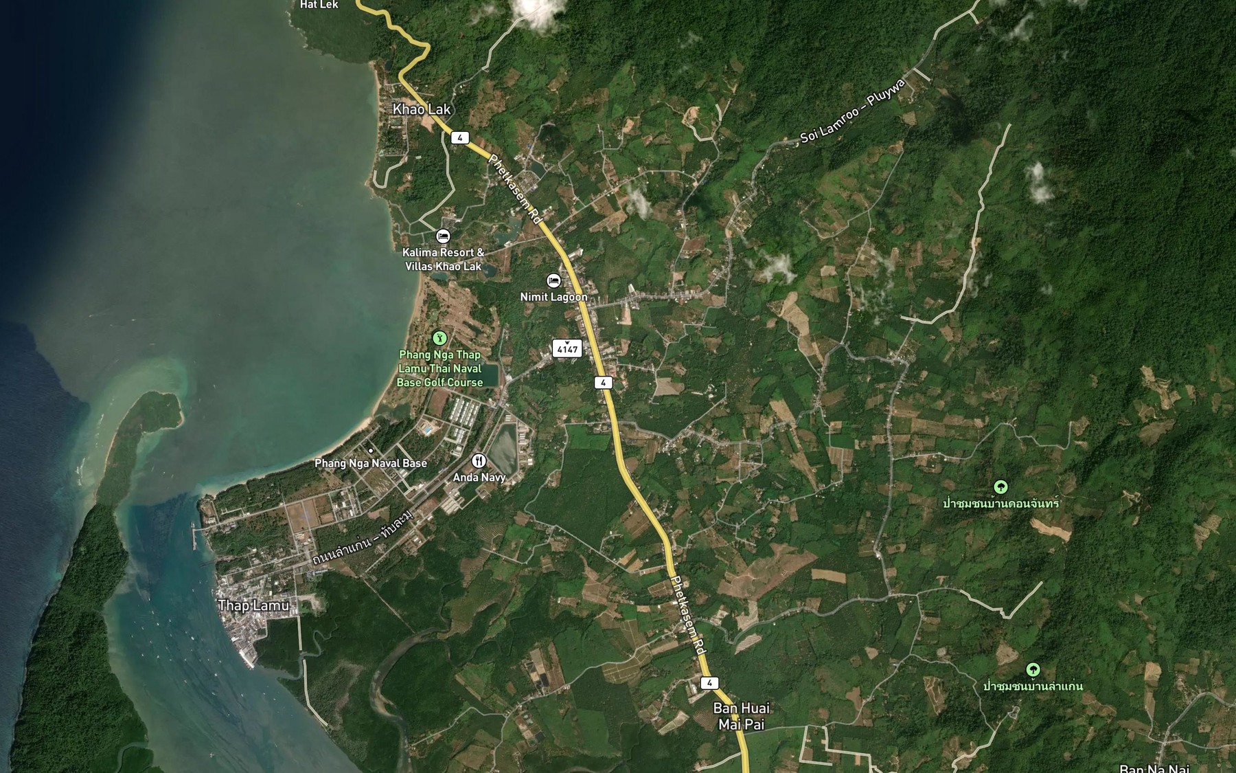 Satellite map of the Sa Nam Ban Lam Ru