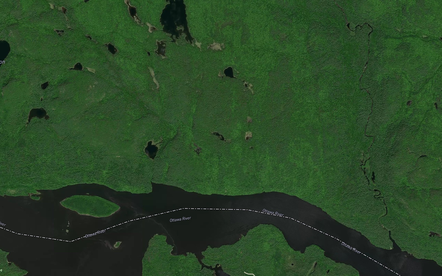 Satellite map of the Lac de la Silene