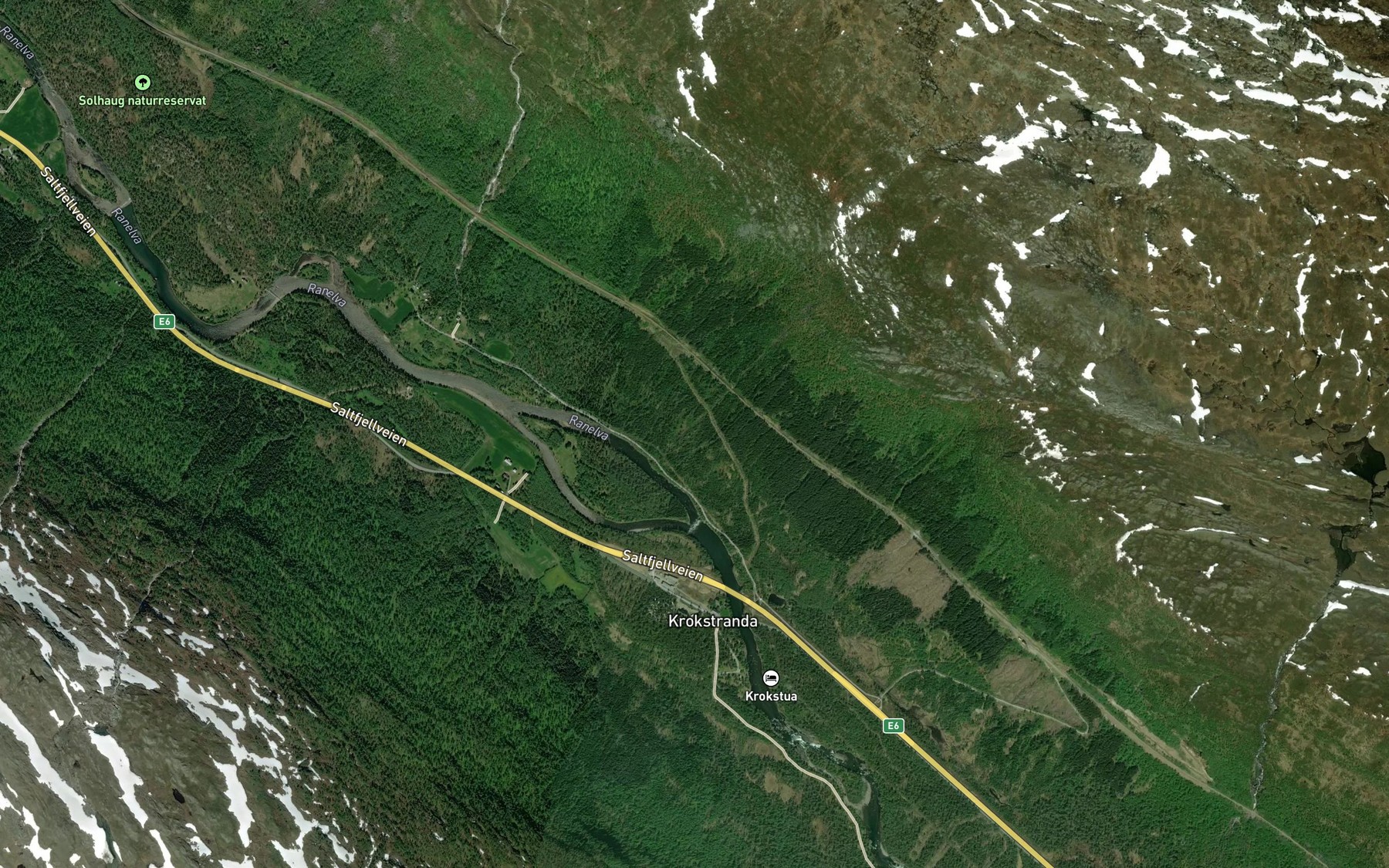 Satellite map of the Nesbekken