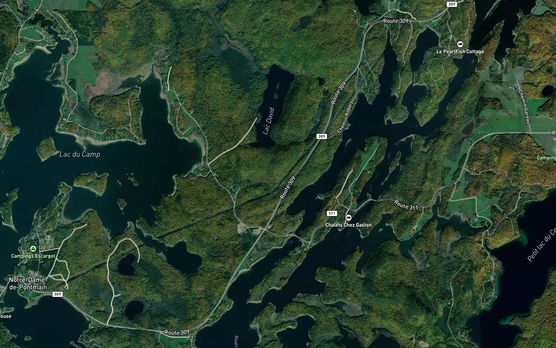 Satellite map of the Baie Saint-Louis