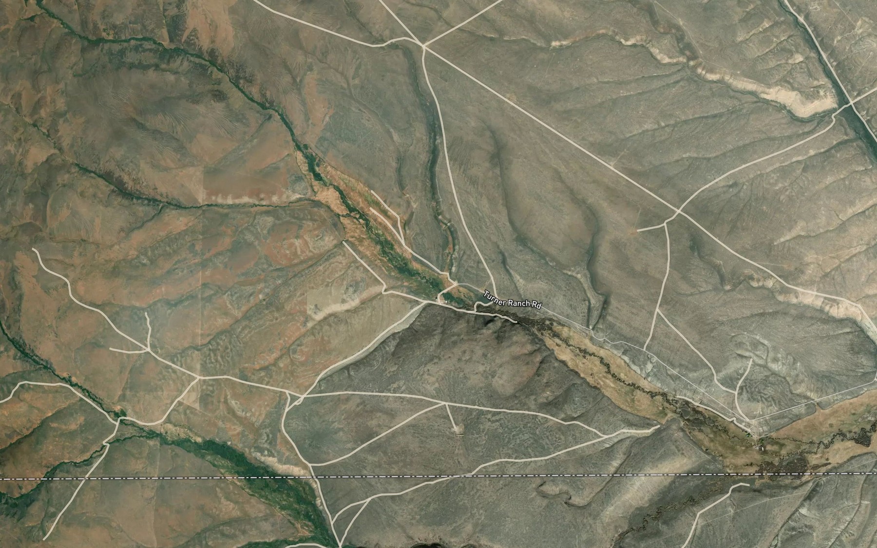 Satellite map of the Turner Creek