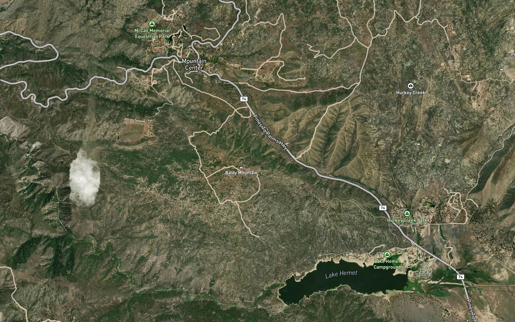 Satellite map of the Nettle Spring