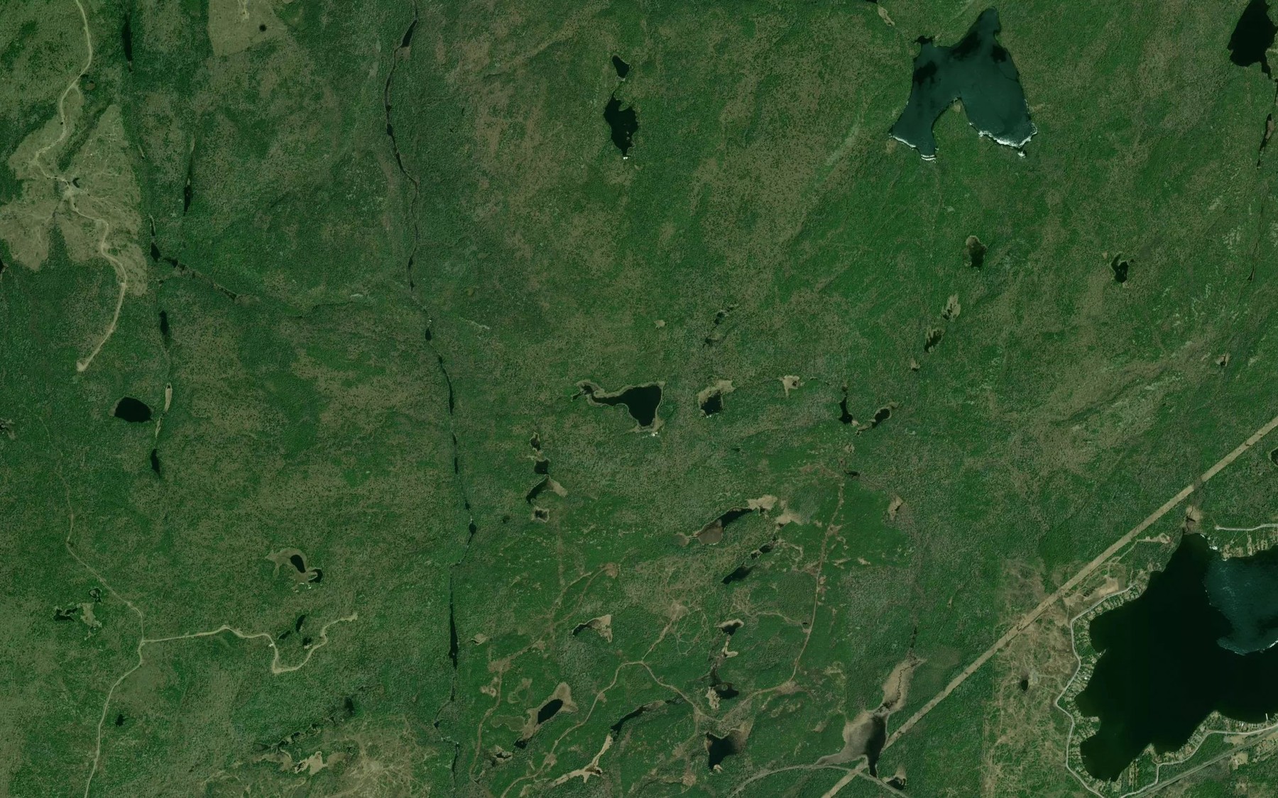 Satellite map of the Mason Lake