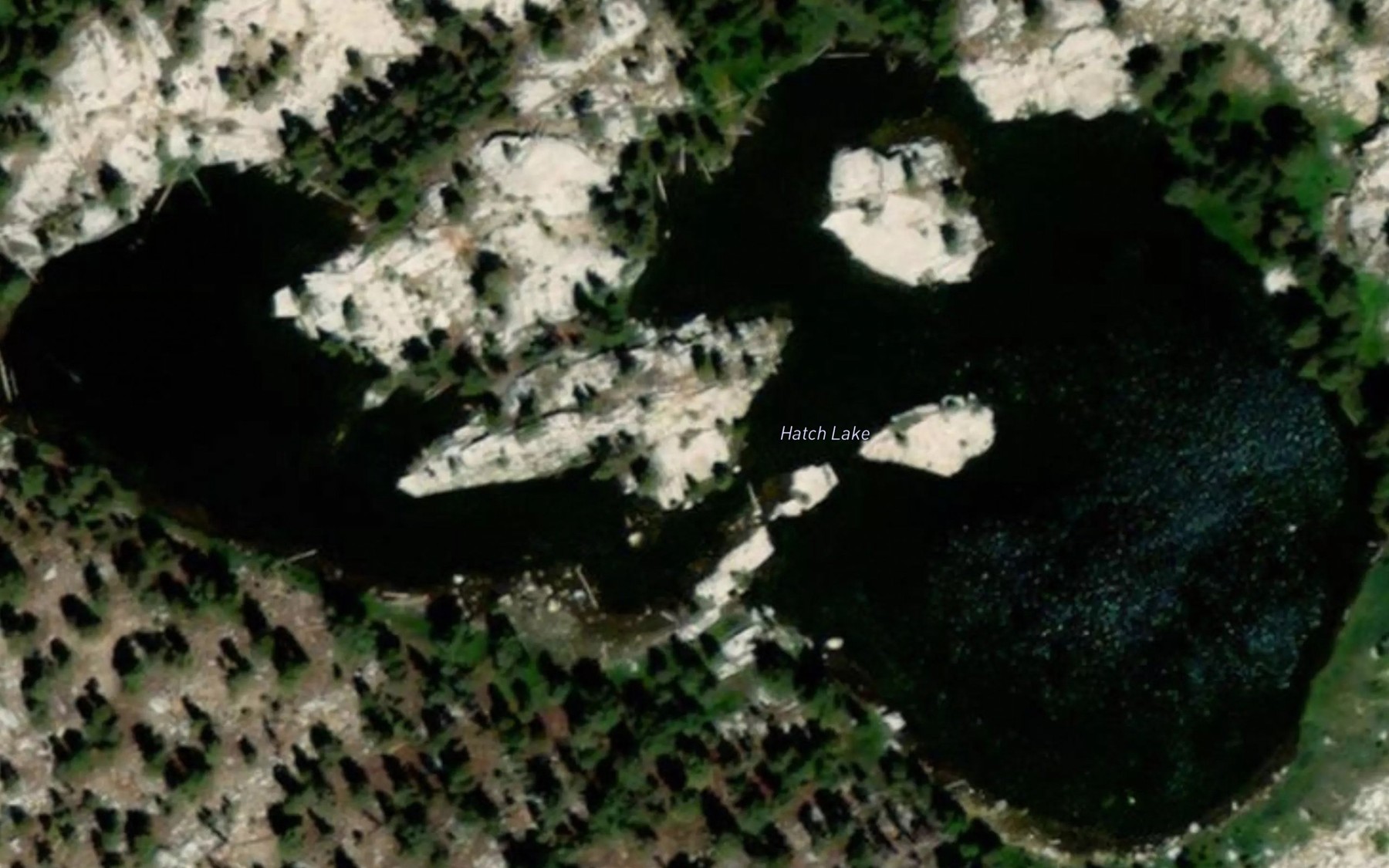 Satellite map of the Hatch Lake