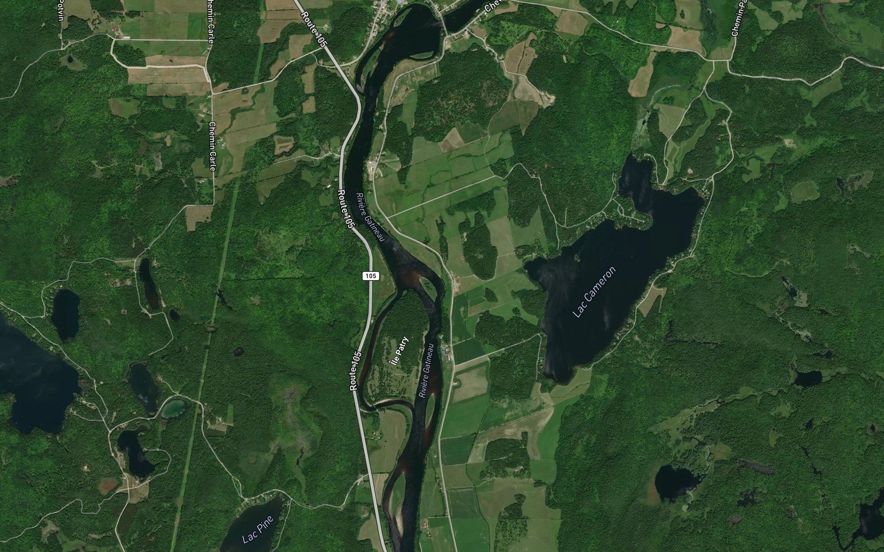 Satellite map of the Ruisseau Jean-Rock-Patry