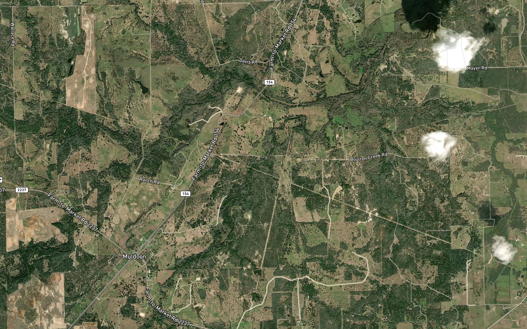 Satellite map of the Blackjack Creek