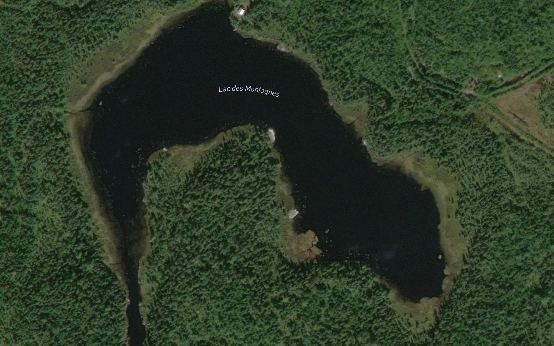 Satellite map of the Lac des Montagnes
