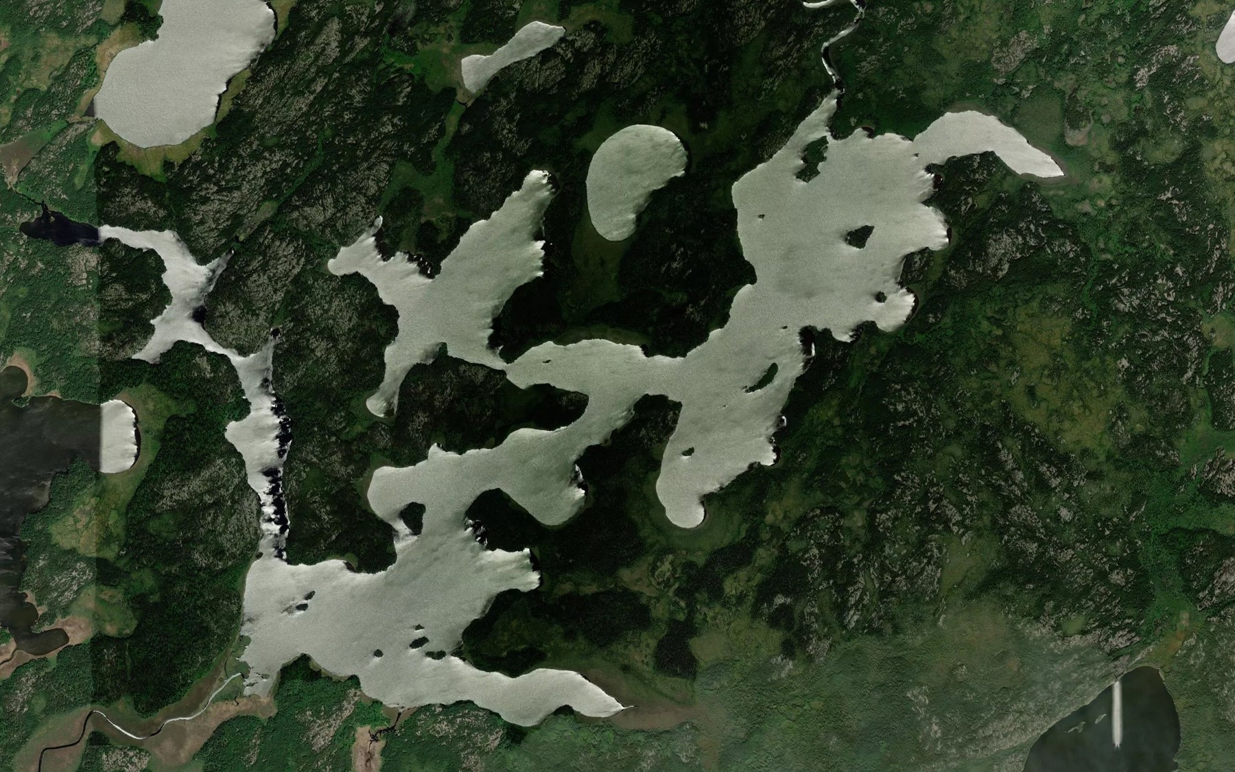 Satellite map of the Okeepohinskwakun Lake