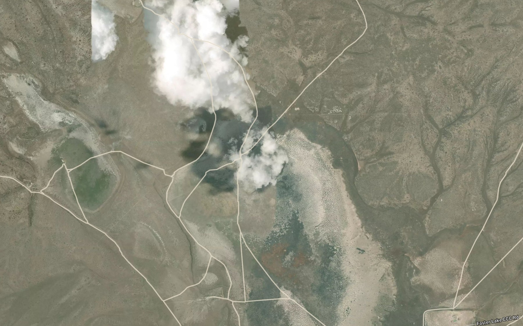 Satellite map of the Foster Lake