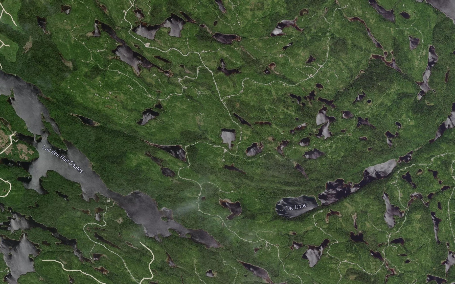 Satellite map of the Lac Coulant