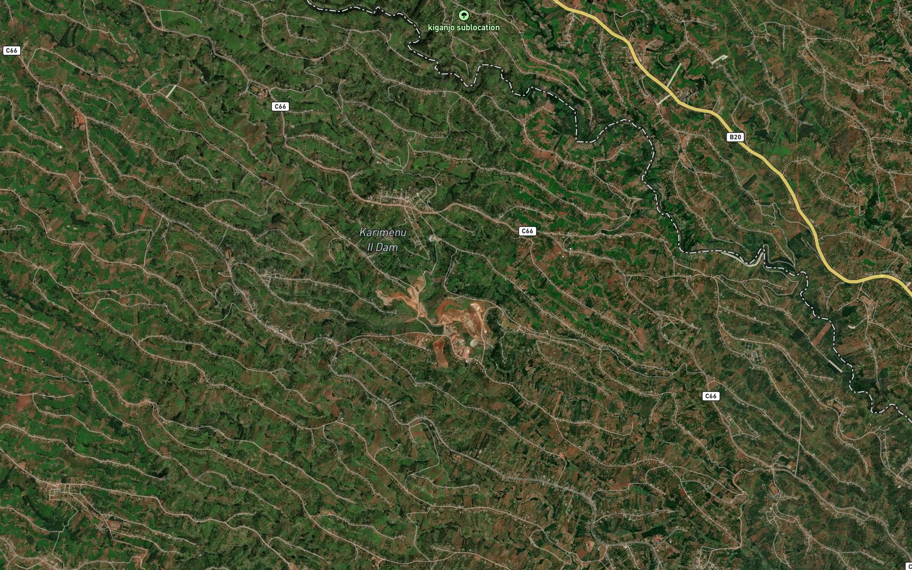 Satellite map of the Gathanji