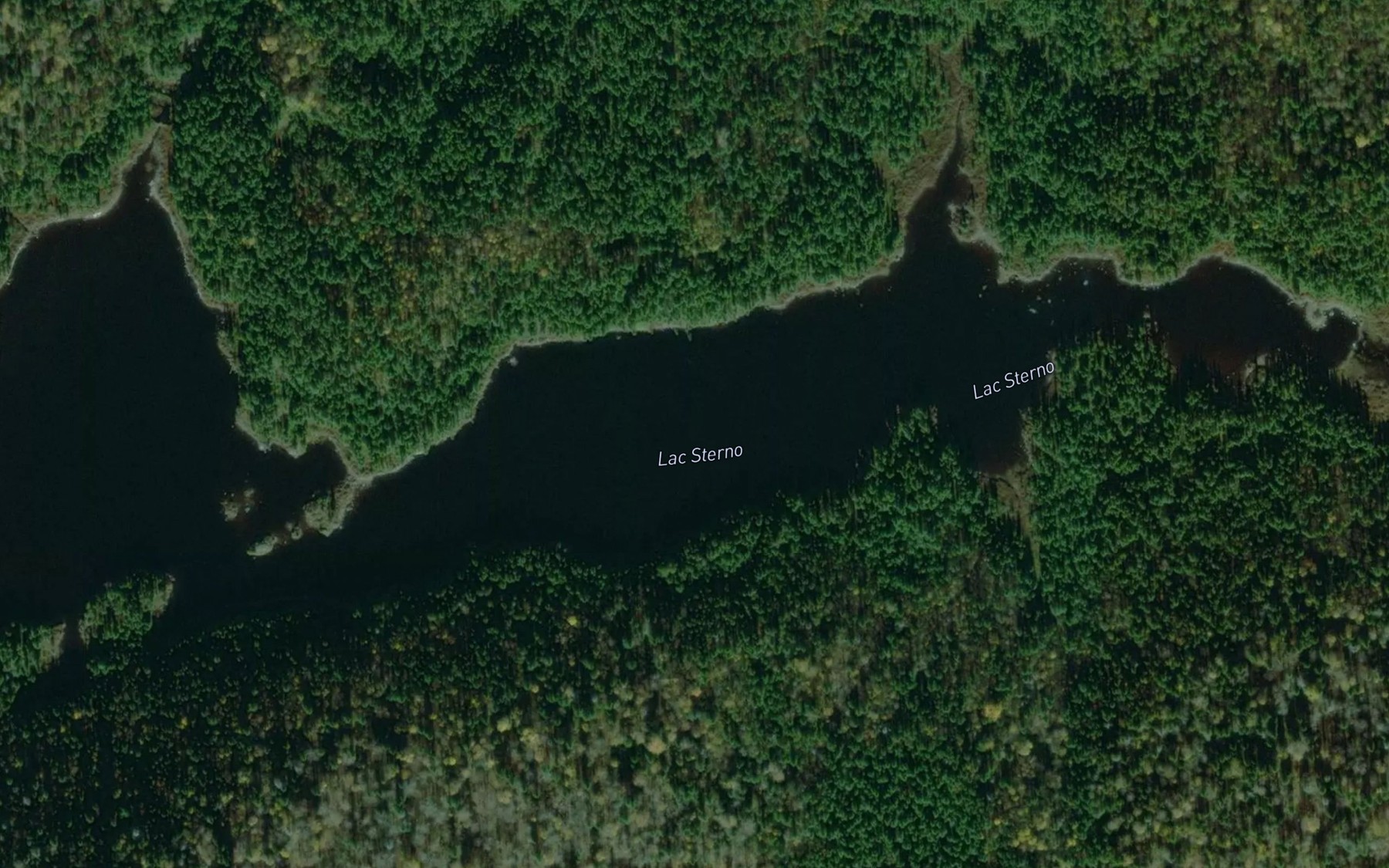 Satellite map of the Lac Sterno