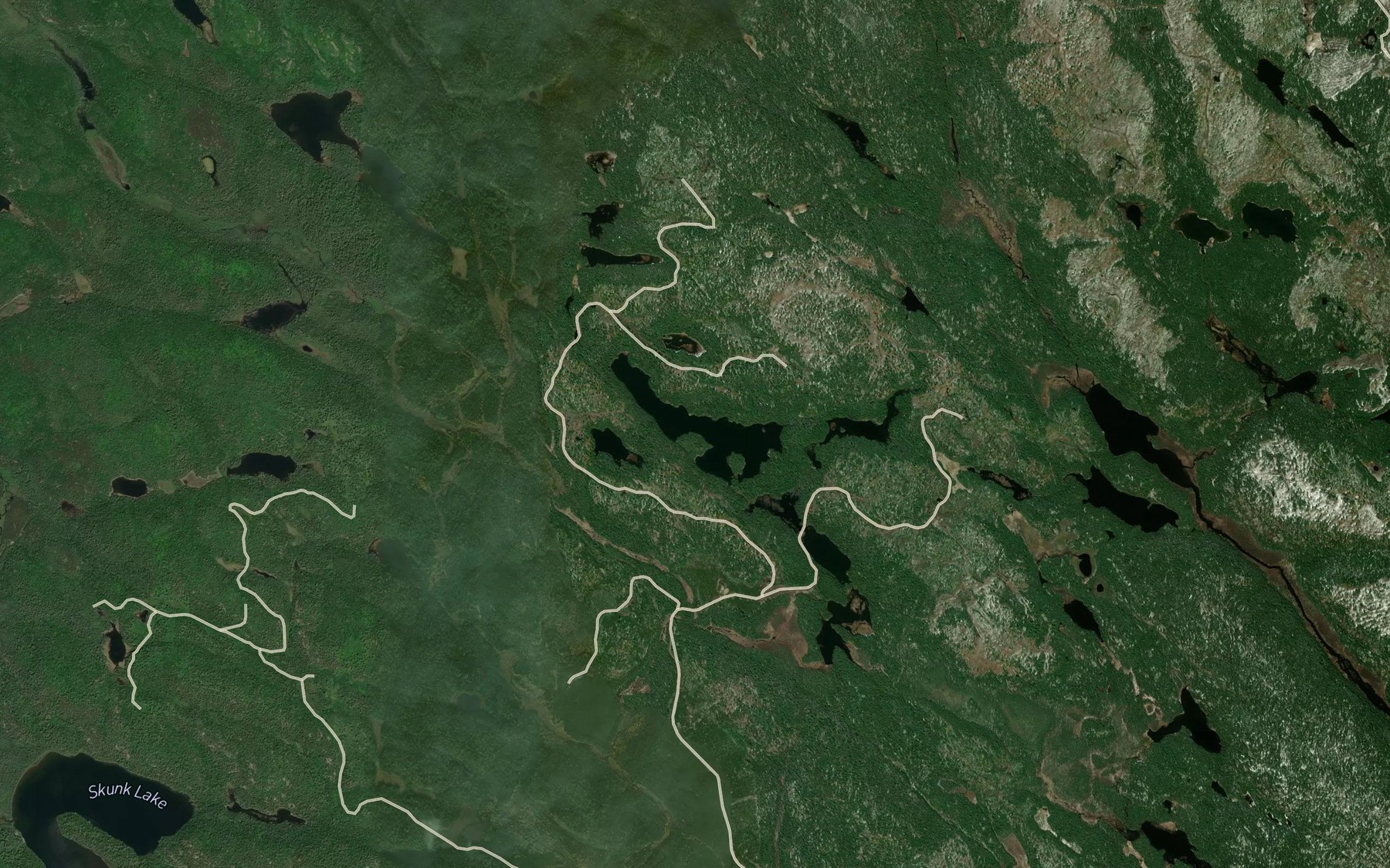 Satellite map of the Hammer Lake