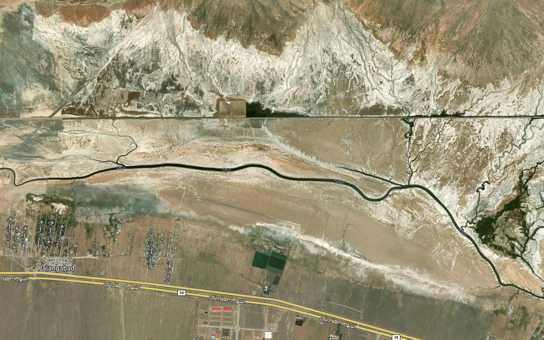 Satellite map of the Rudkhaneh-ye Shur
