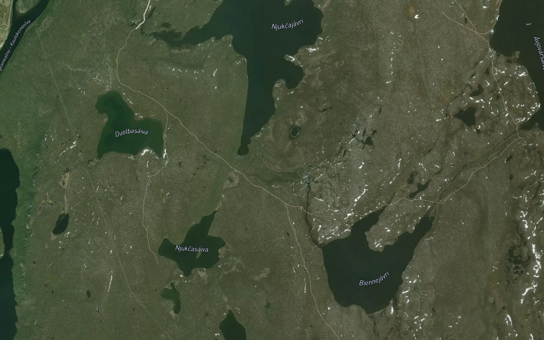 Satellite map of the Binnejohka