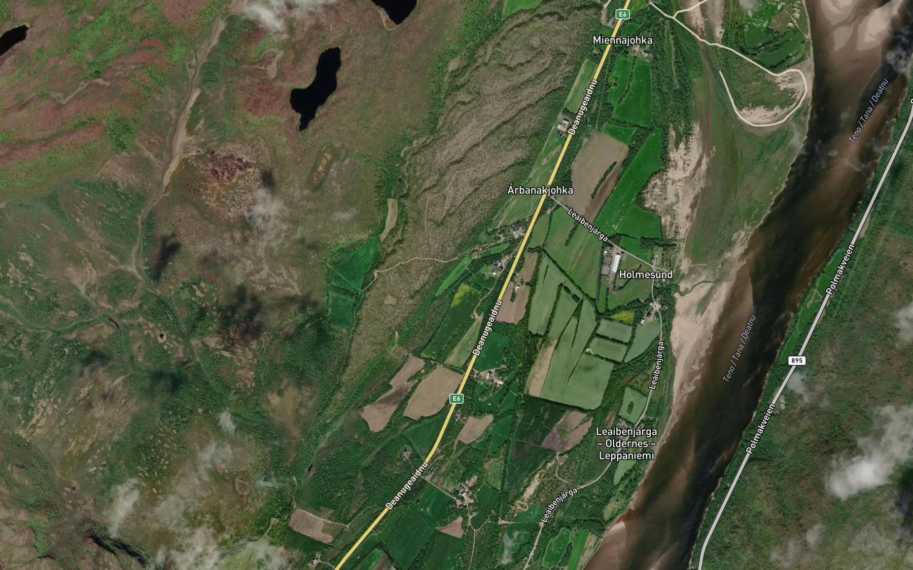 Satellite map of the Fielbmajakka