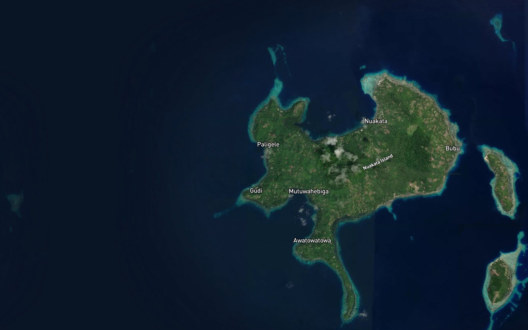 Satellite map of the Bay Auweam