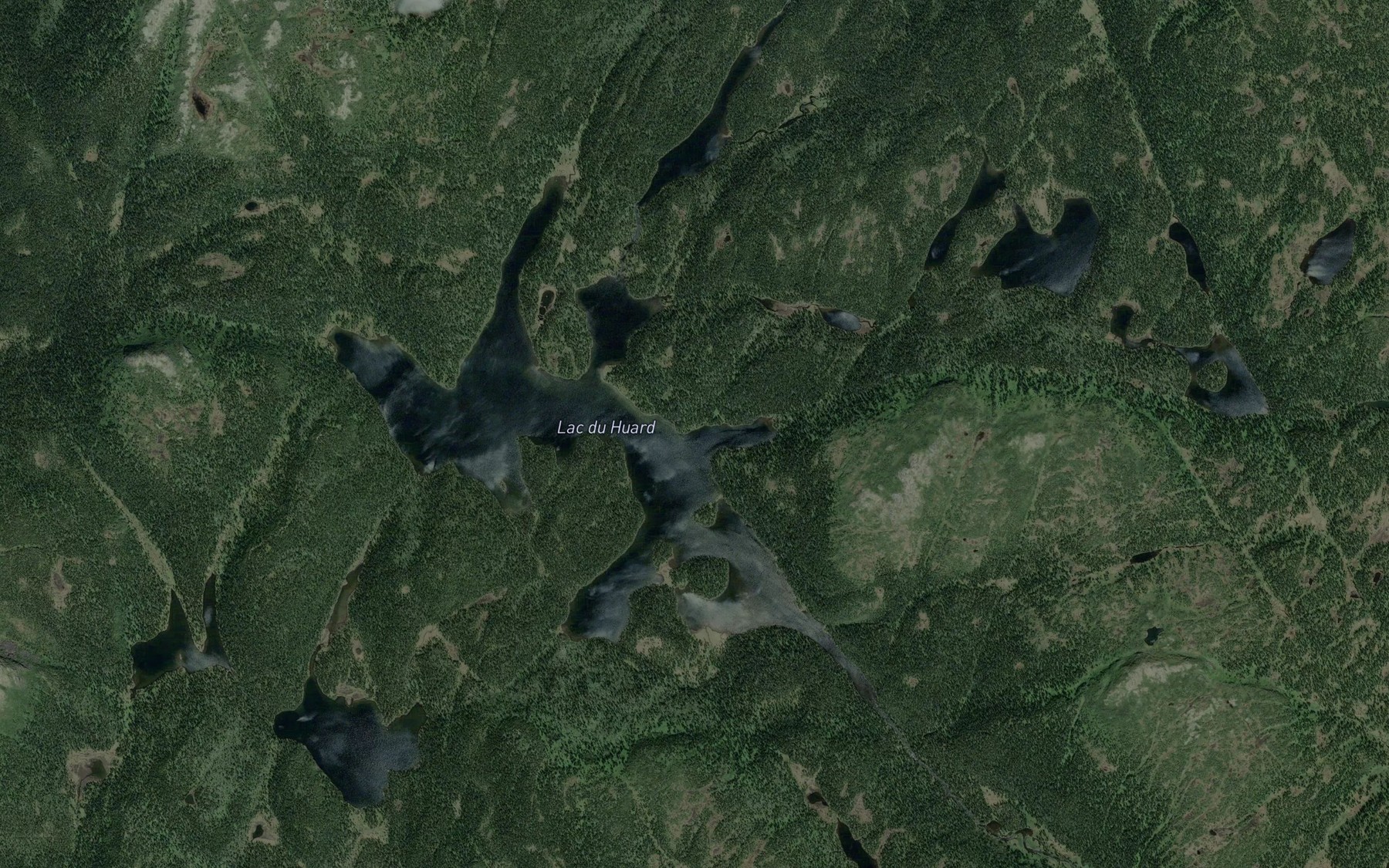 Satellite map of the Lac du Huard