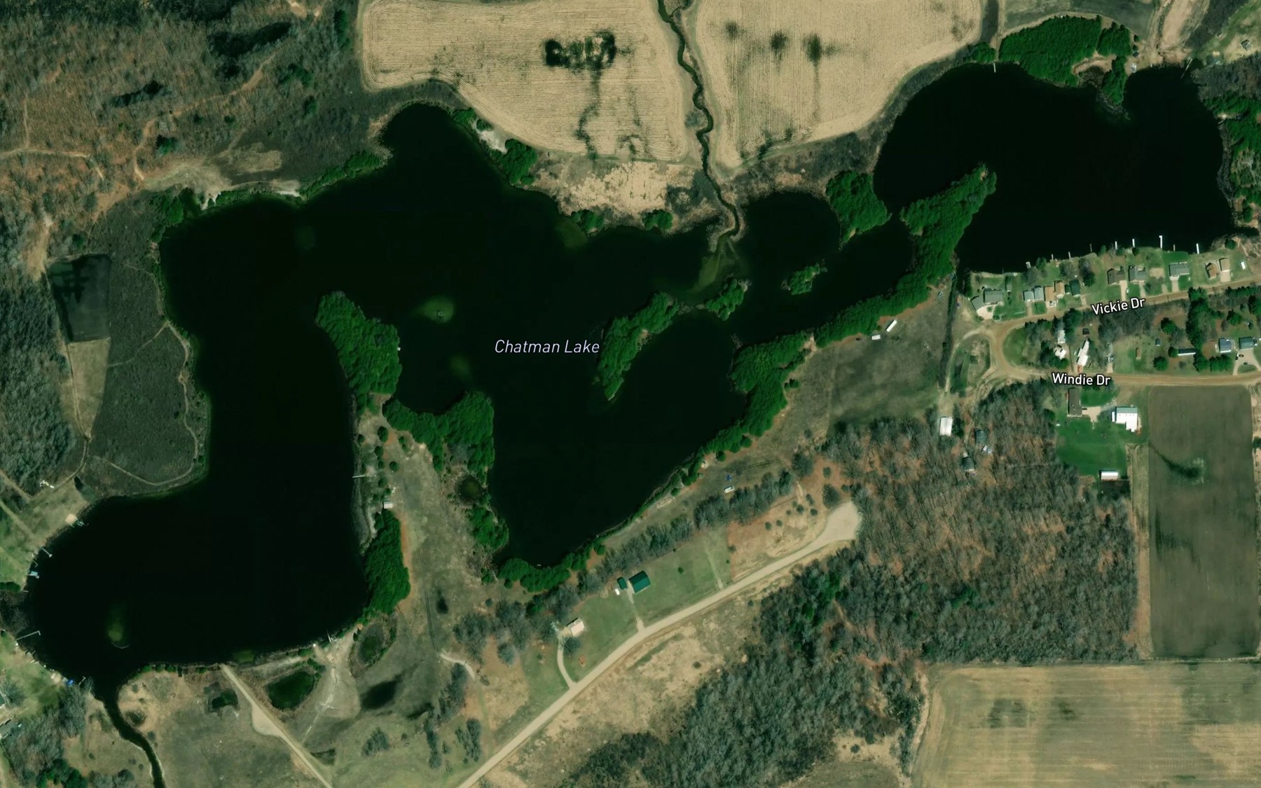 Satellite map of the Chatman Lake