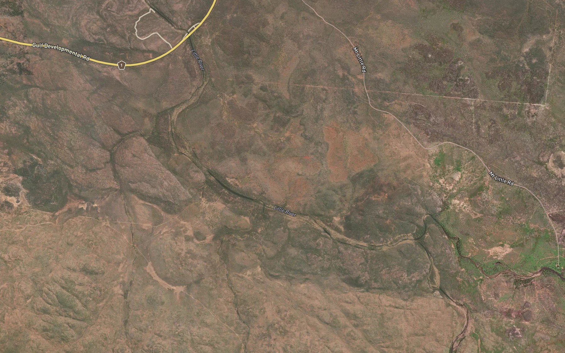 Satellite map of the Surveyor Creek