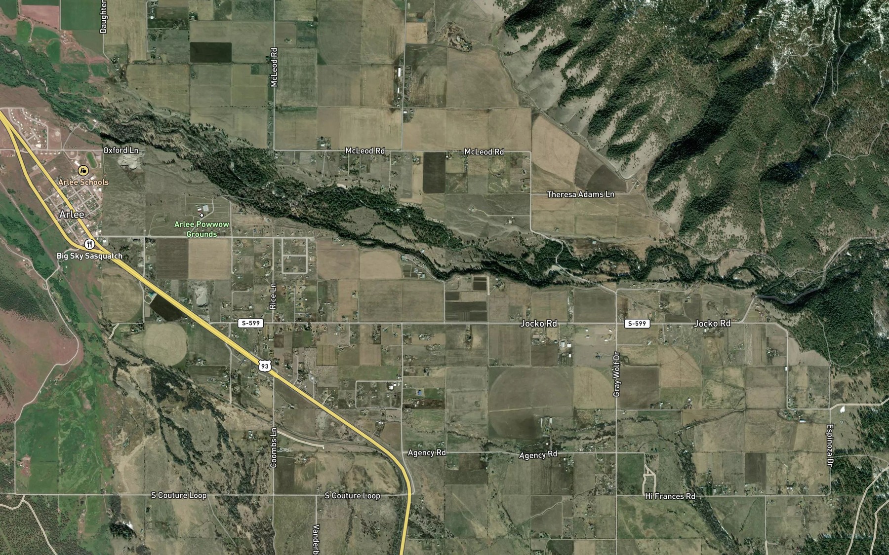 Satellite map of the R Canal
