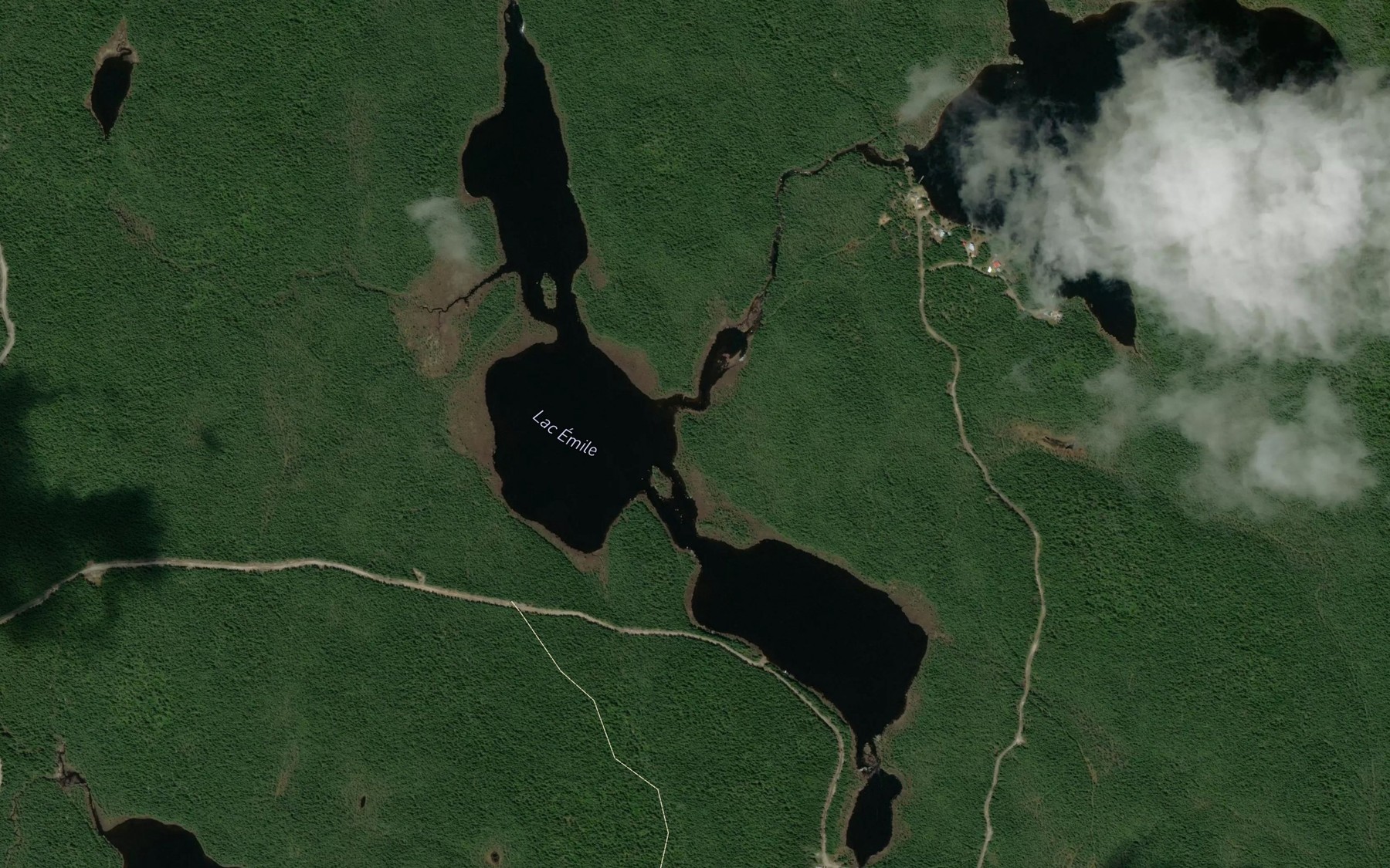 Satellite map of the Lac Emile