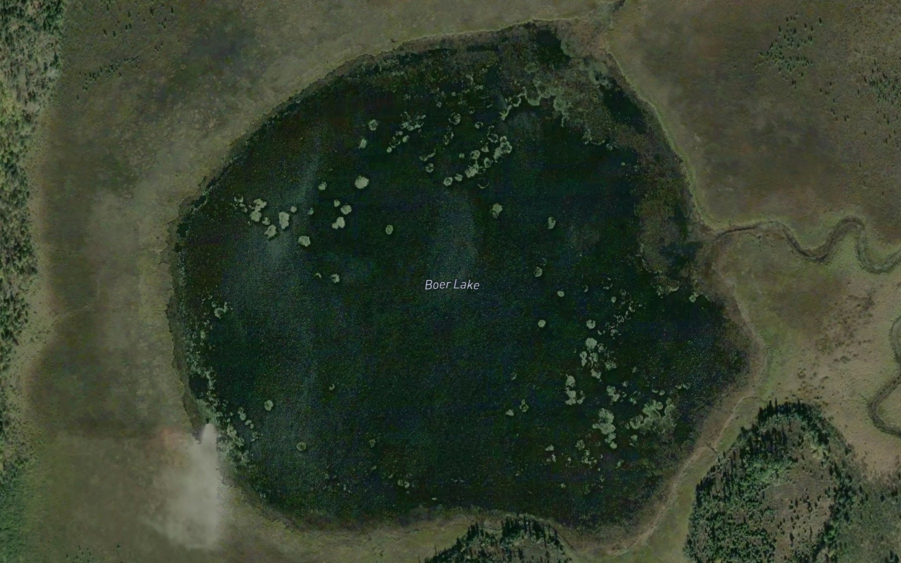 Satellite map of the Boer Lake