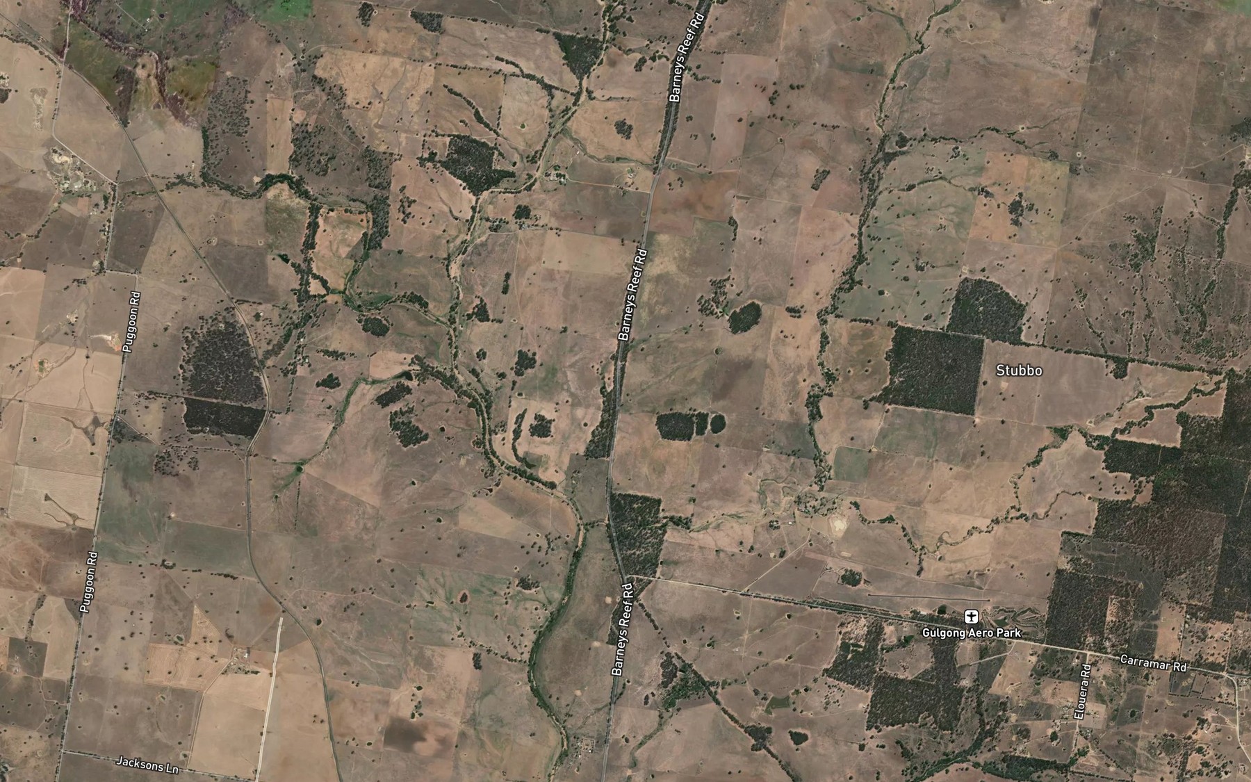 Satellite map of the Tallawang Creek