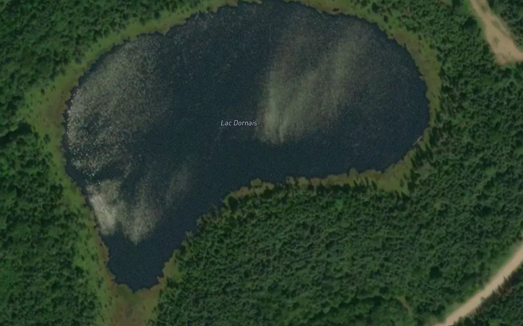 Satellite map of the Lac Dornais