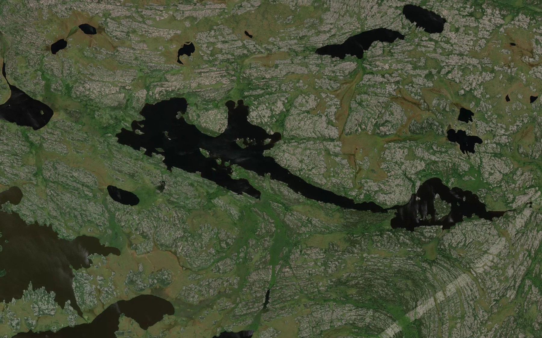 Satellite map of the Dowling Lake