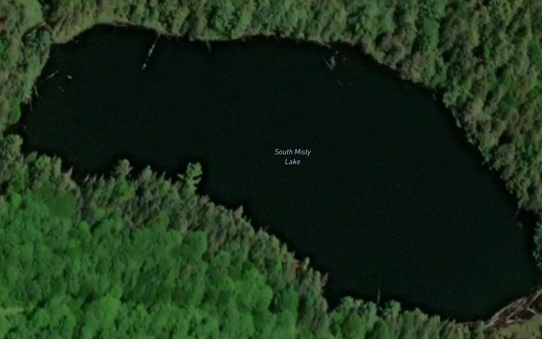 Satellite map of the South Misty Lake