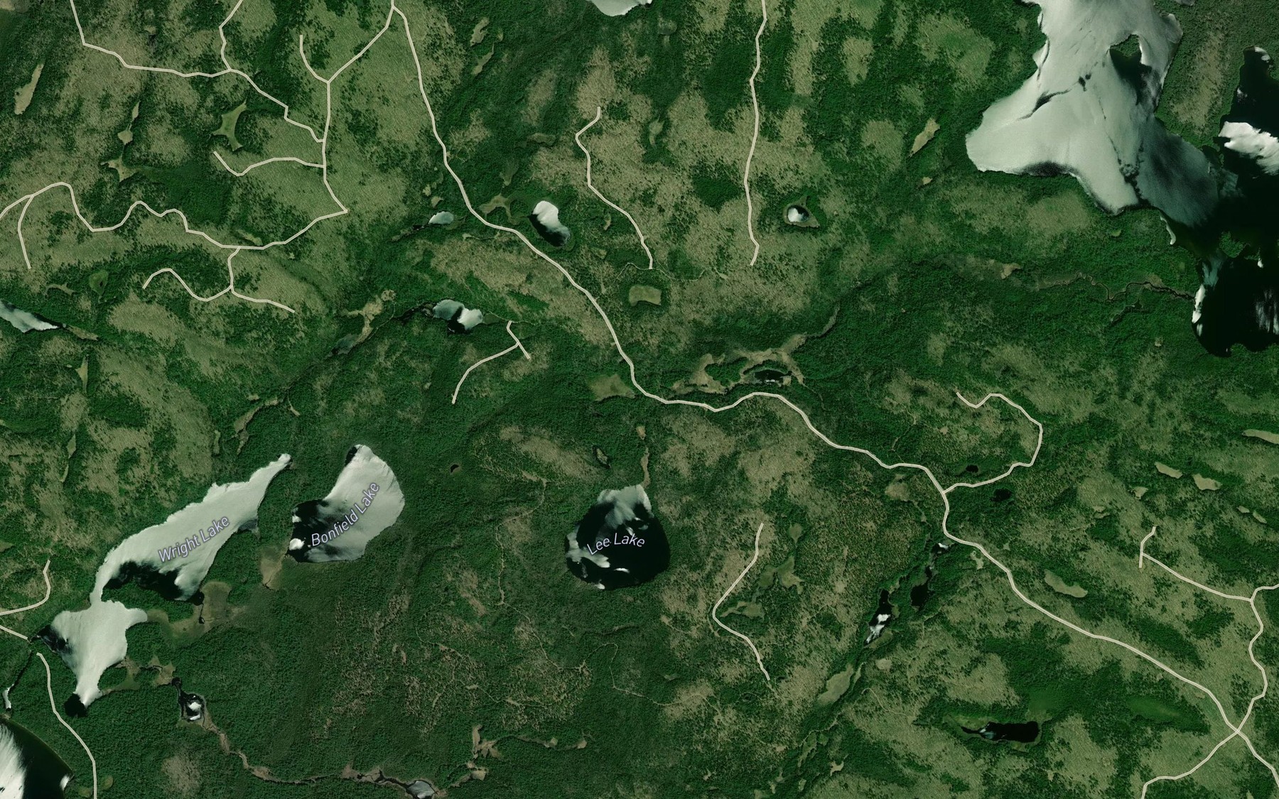 Satellite map of the Lee Creek